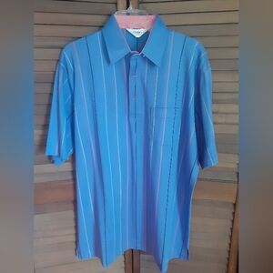 Palmland Blue Striped Men's Shirt